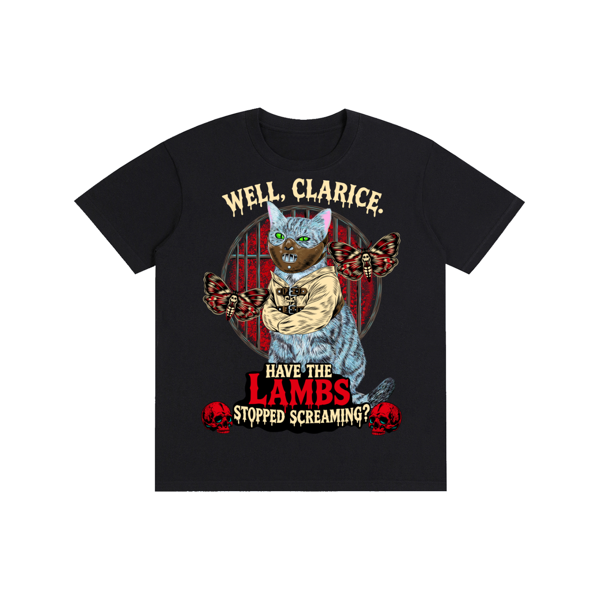 Goth Cat Horror Fan Pure Cotton Unisex T-Shirt