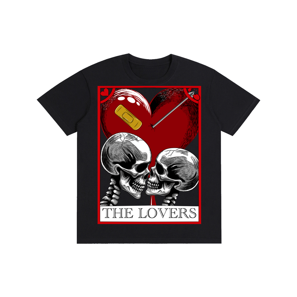 The Lovers Goth Emo Tarot Card Pure Cotton Unisex T-Shirt