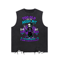 Casual Afterlife Mosher Snow Washed Raw-Hem Tank Top