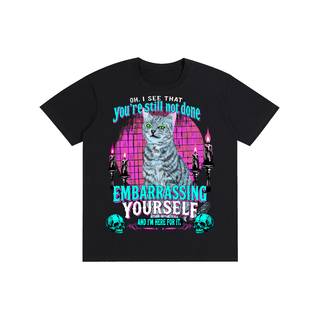 Funny Cat Goth Pure Cotton Unisex T-Shirt