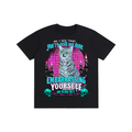 Funny Cat Goth Pure Cotton Unisex T-Shirt