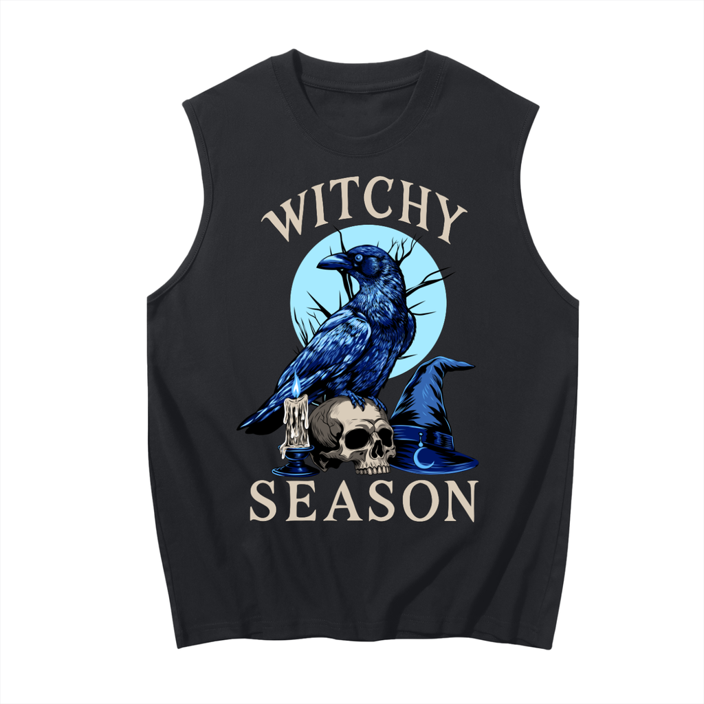 Witchy Season Men's Sleeveless Cotton Tank Top