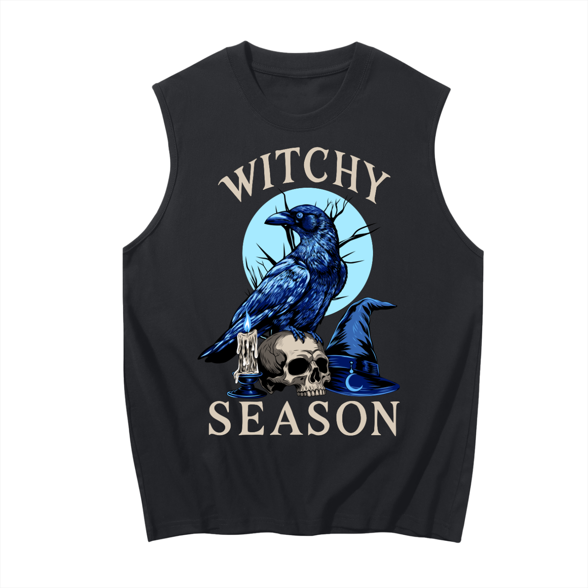 Witchy Season Men's Sleeveless Cotton Tank Top