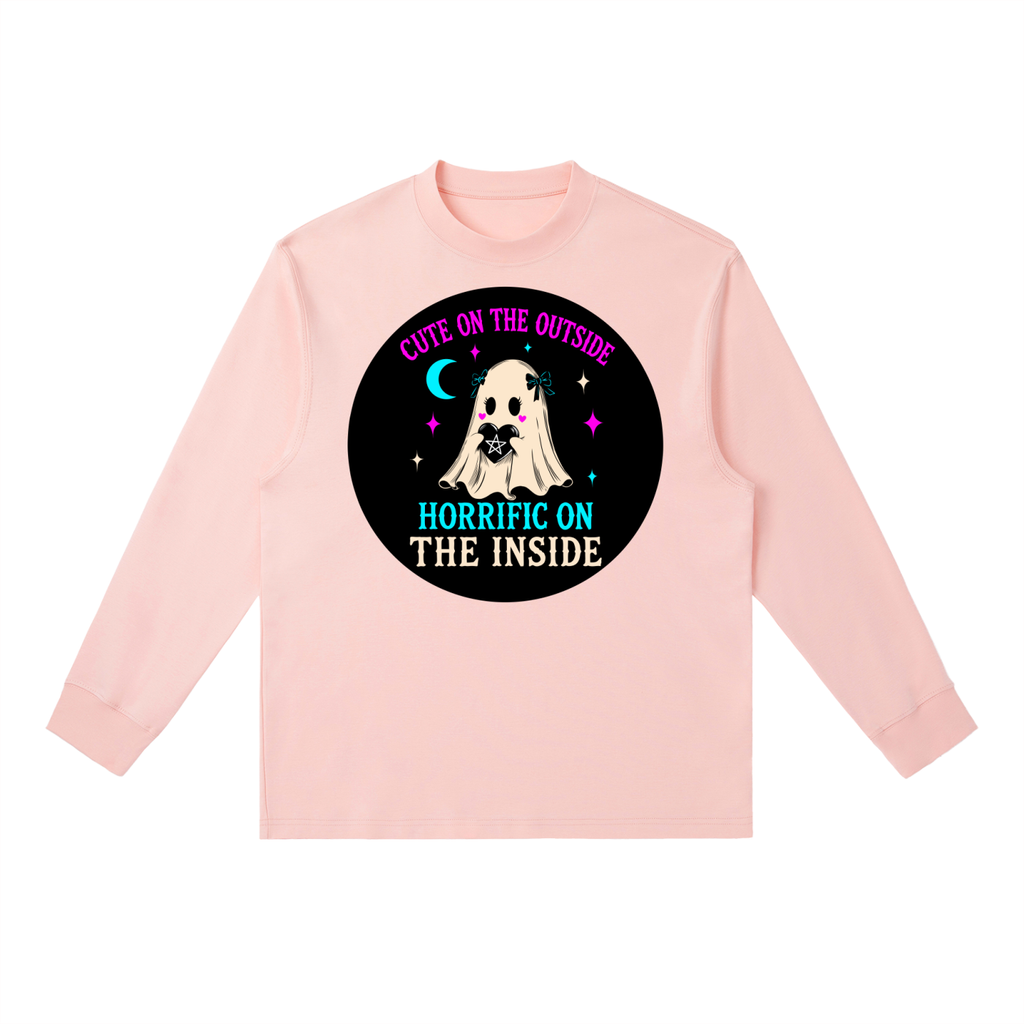 Cute Ghost Essential Crewneck Long-Sleeve T-Shirt