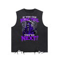 Funny Goth Grim Reaper Snow Washed Raw-Hem Tank Top