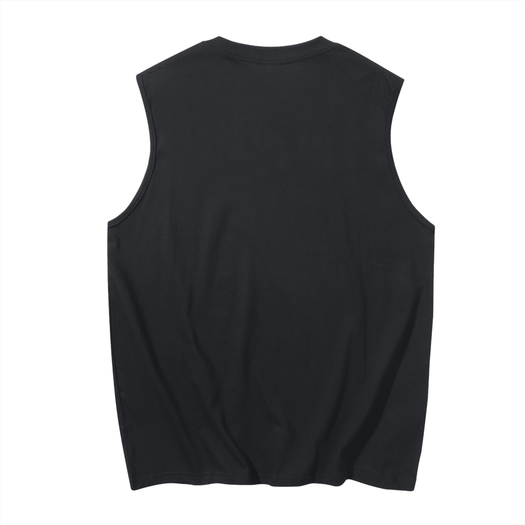 Witchy Cat Men's Sleeveless Cotton Tank Top