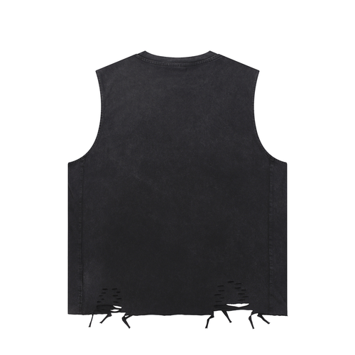 Casual Afterlife Freak Flag Snow Washed Raw-Hem Tank Top