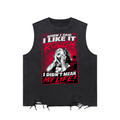Life Is Hard Goth Snow Washed Raw-Hem Tank Top