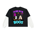 Irish Pub Ghost Layered Contrast Sleeve Cotton T-Shirt