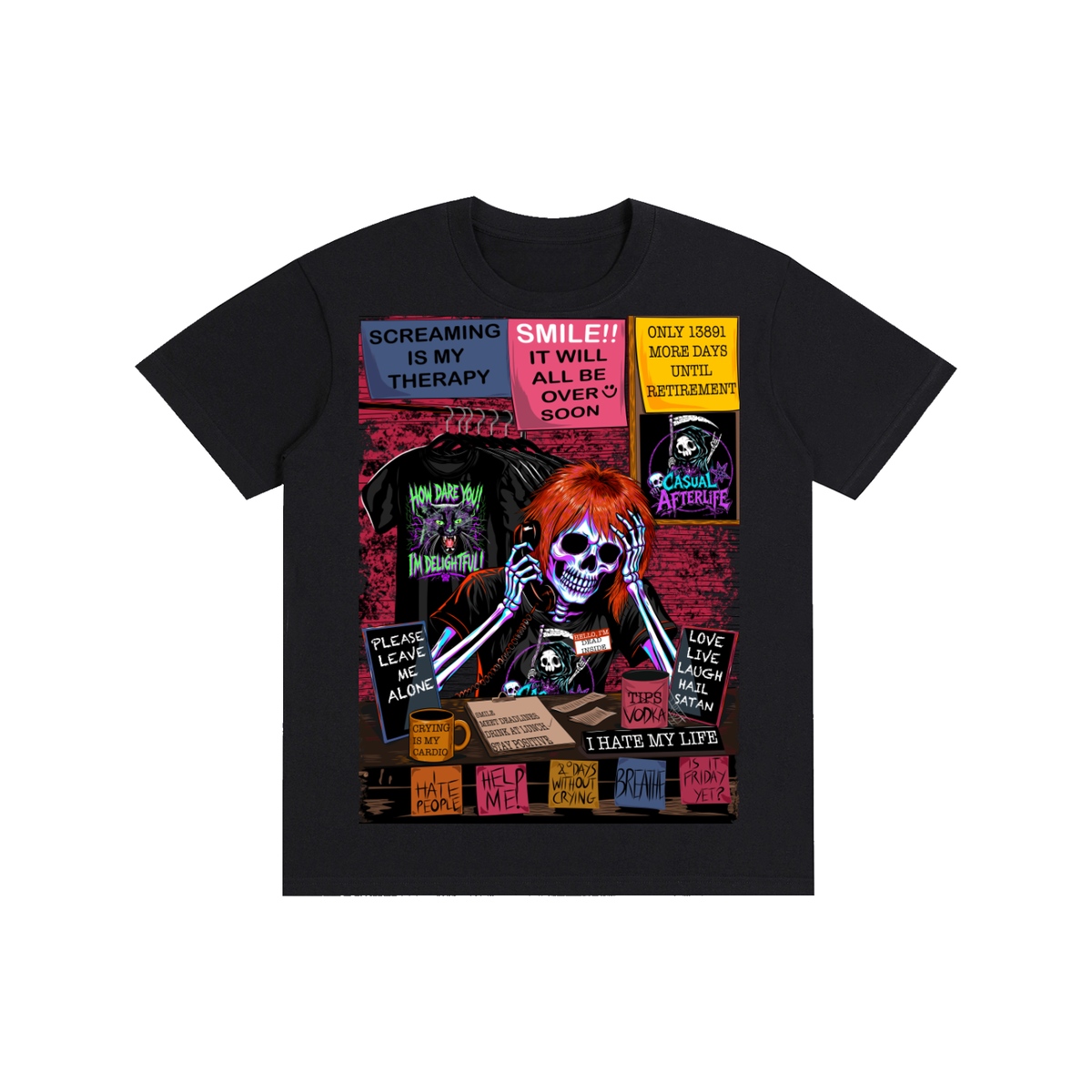 Goth Emo Retail Customer Service Pure Cotton Unisex T-Shirt