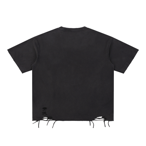 Casual Afterlife Freak Flag Snow Washed Raw-Hem T-Shirt