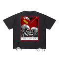 The Lovers Tarot Card Snow Washed Raw-Hem T-Shirt