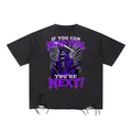 Funny Goth Grim Reaper Snow Washed Raw-Hem T-Shirt