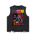 Goth Emo Retail Customer Service Snow Washed Raw-Hem Tank Top