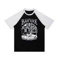 Bad Luck Contrast Raglan Sleeve Mesh T-Shirt
