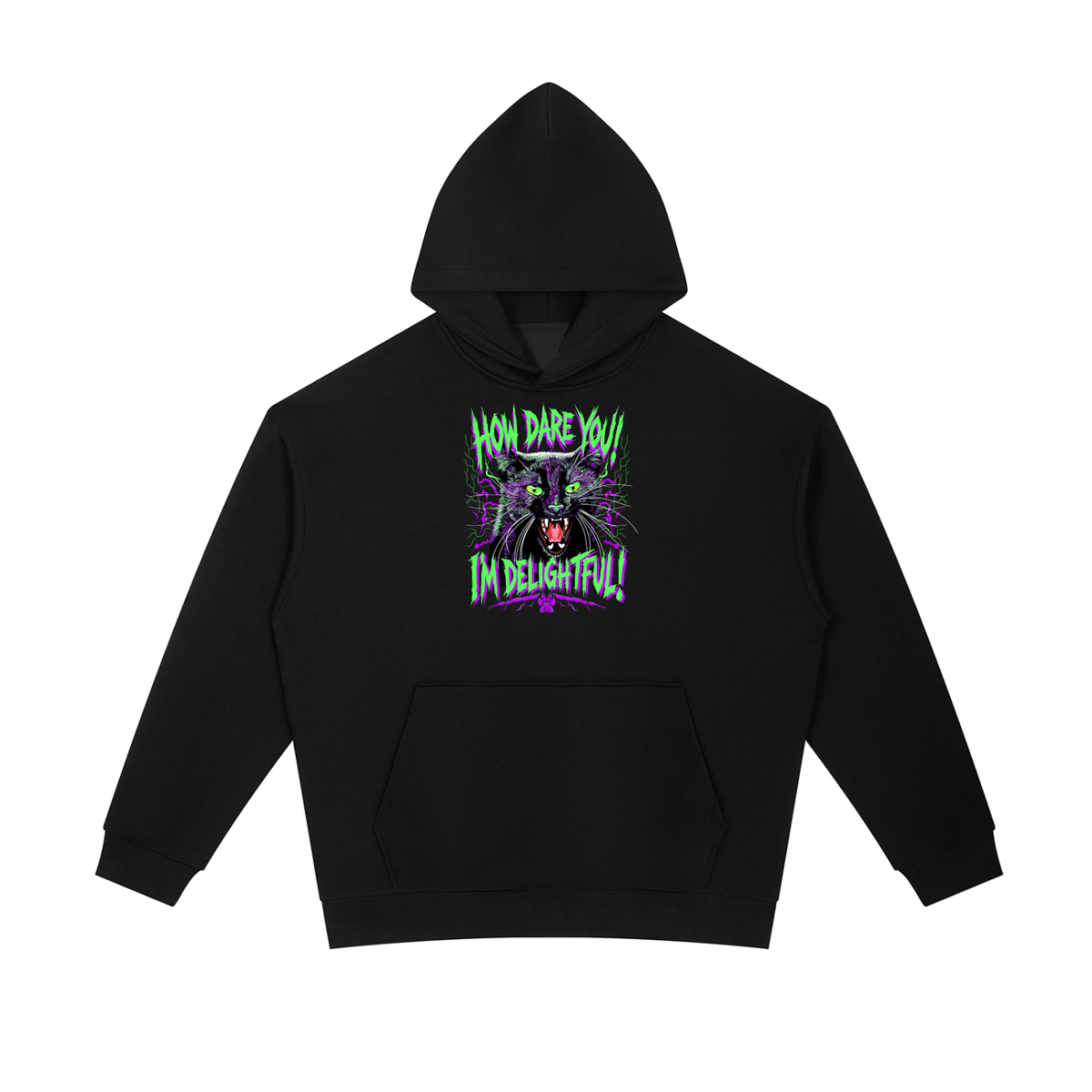 Angry Cat Essential Heavyweight Hoodie