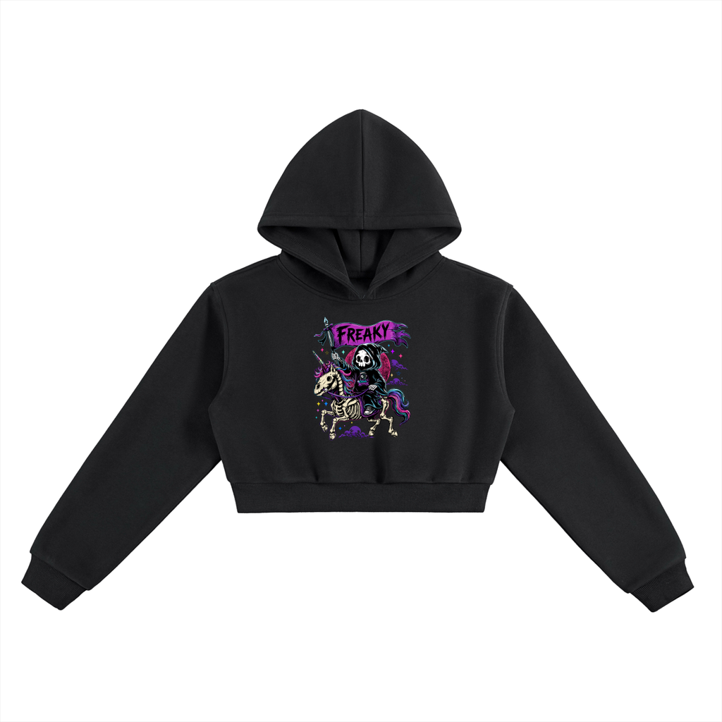 Casual Afterlife Freak Flag Essential Cropped Hoodie