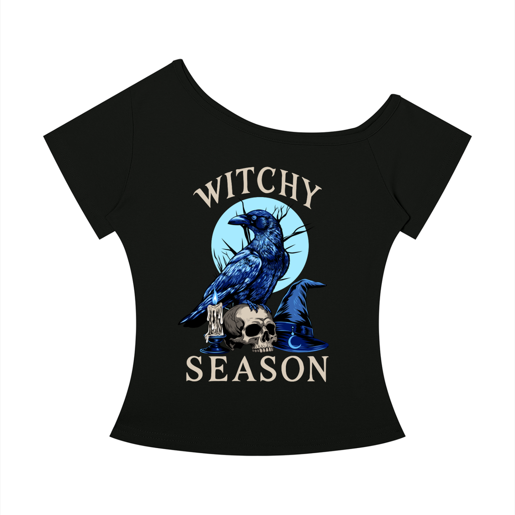 Witchy Season Women’s Off-the-Shoulder T-Shirt