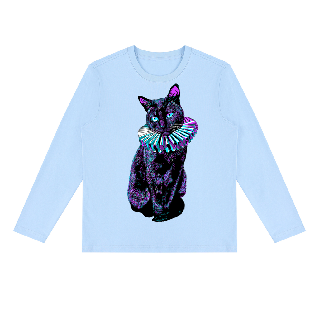 Goth Black Cat Unisex Heavyweight Long Sleeve T-Shirt