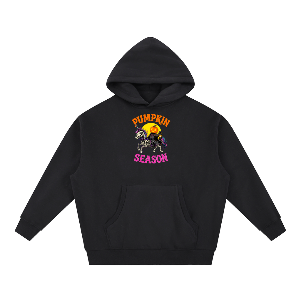 Pumpkin Season Headless Horseman Essential Oversized Boxy Fit Fleece Hoodie