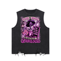 Funny Steampunk Victorian Skeleton Snow Washed Raw-Hem Tank Top