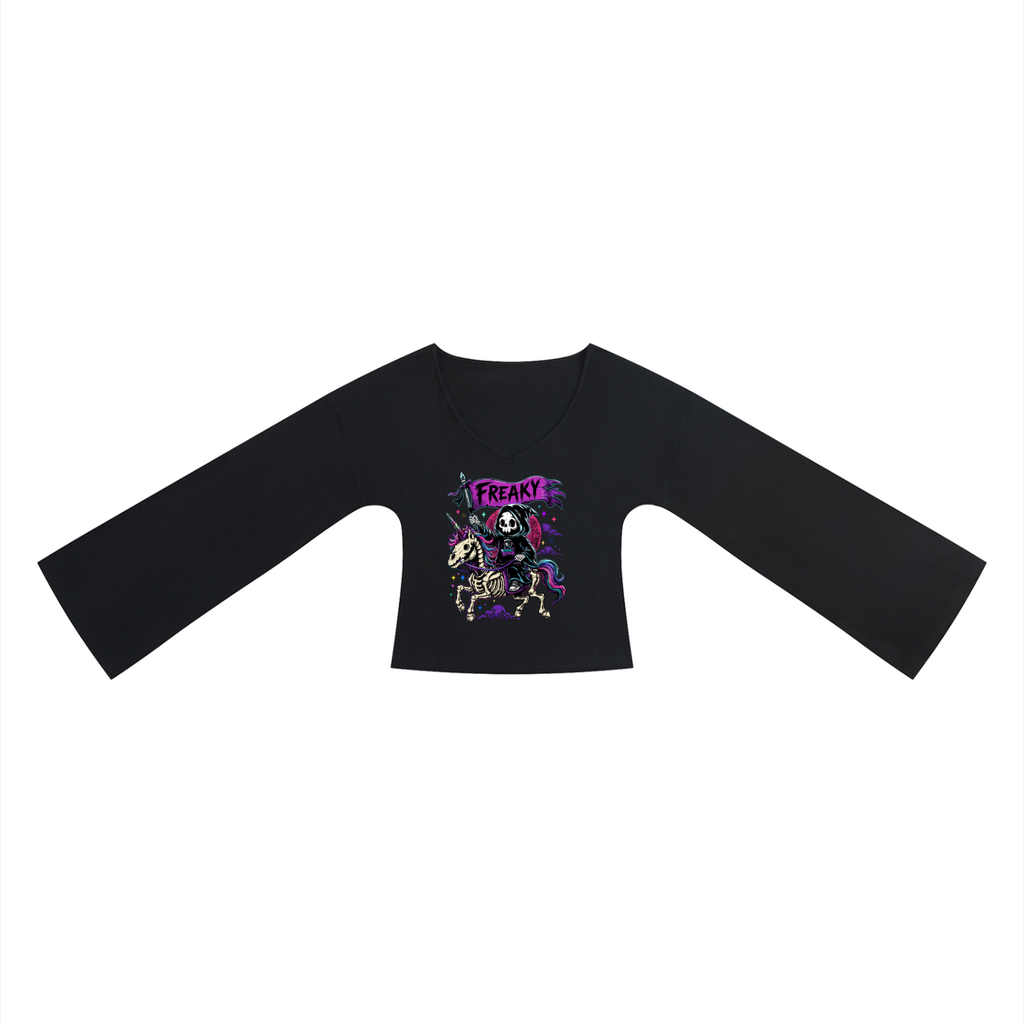 Casual Afterlife Freak Flag Goth Women’s Bell Sleeve T-Shirt