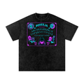 Funny Ouija Board Goth Snow Washed Oversized Cotton T-Shirt