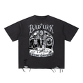 Victorian Bad Luck Snow Washed Raw-Hem T-Shirt