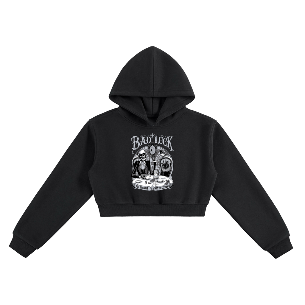 Bad Luck Essential Cropped Hoodie