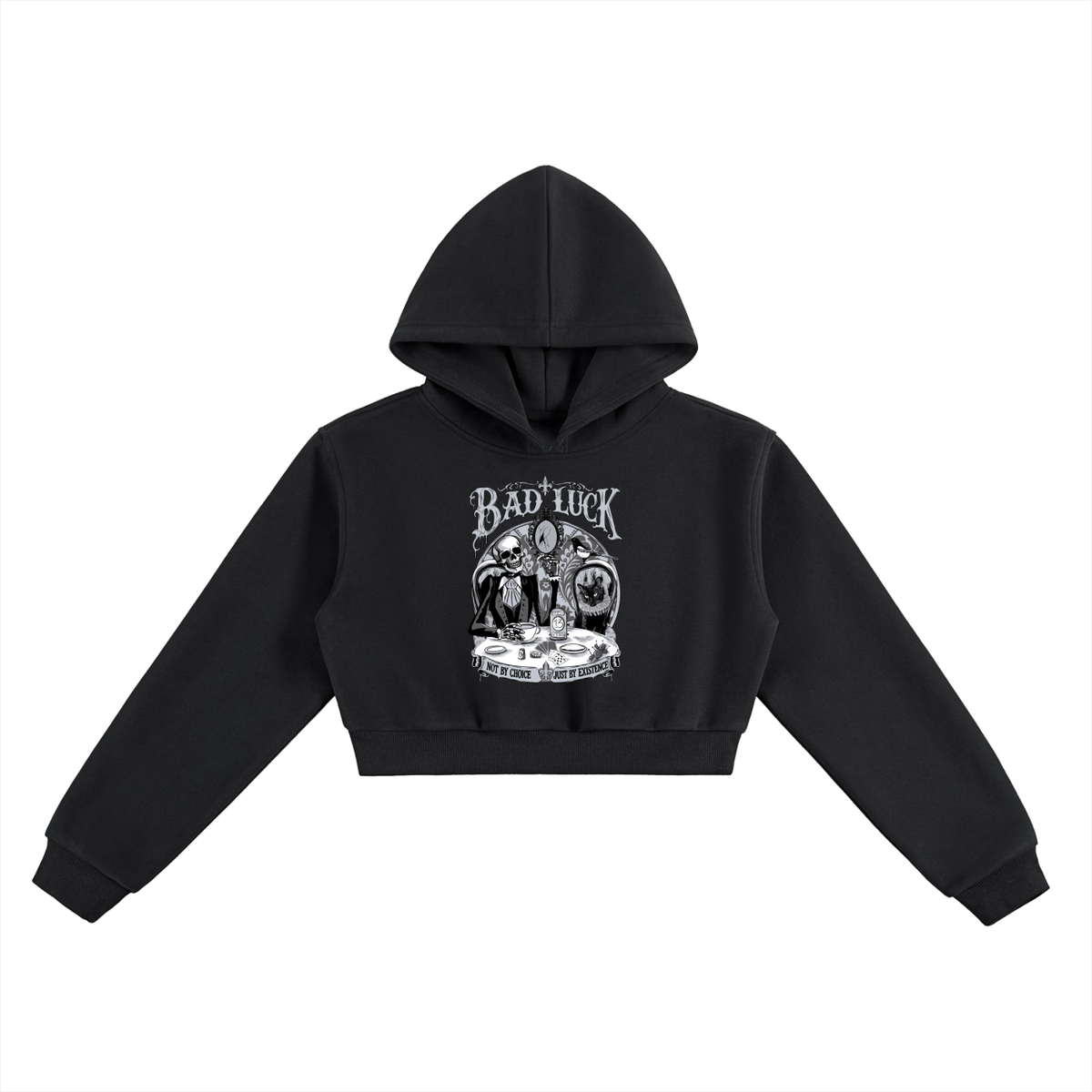 Bad Luck Essential Cropped Hoodie