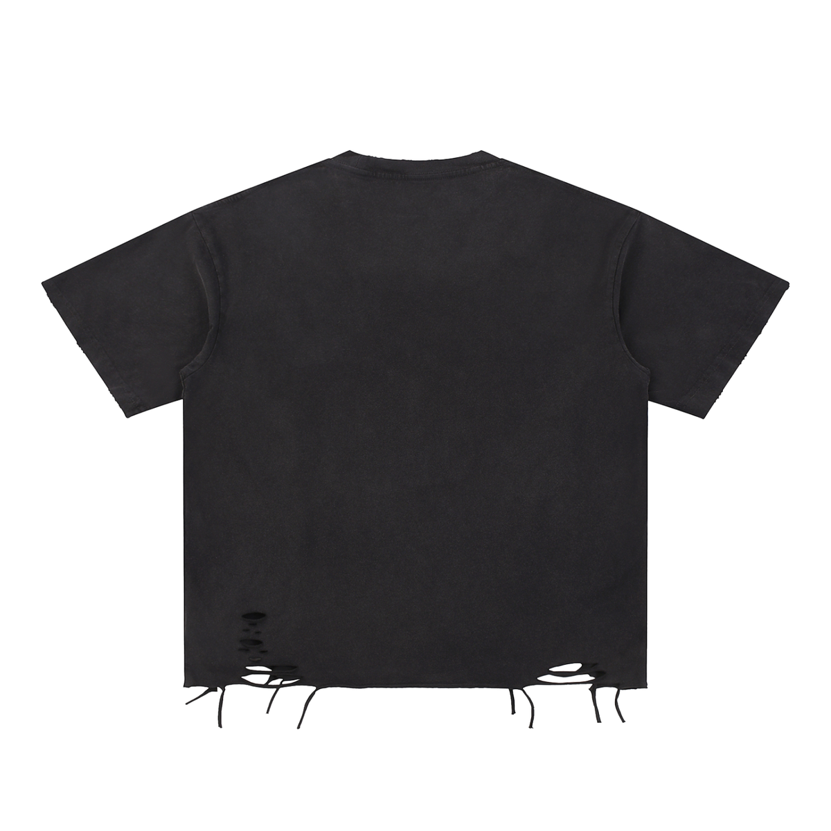 Goth Cat Horror Fan Snow Washed Raw-Hem T-Shirt